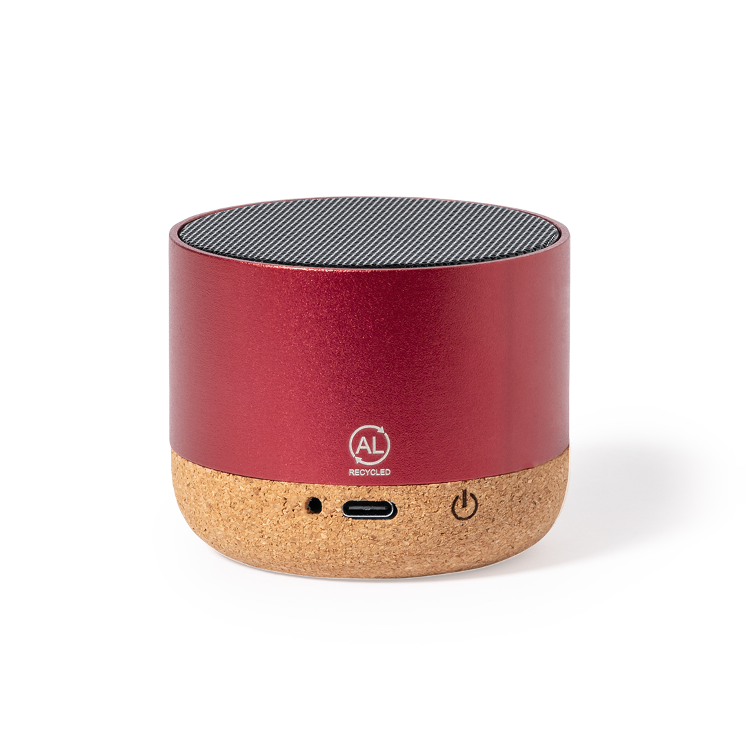 Altavoz Moore aluminio reciclado con base corcho - Tecnología - Regalo Promocional Personalizado - vista alternativa