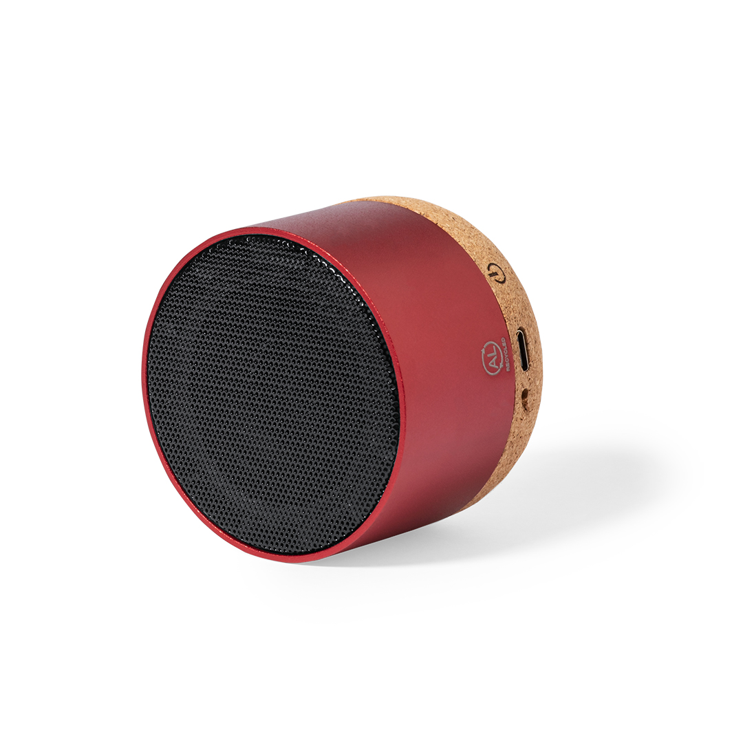 Altavoz Moore aluminio reciclado con base corcho - Tecnología - Regalo Promocional Personalizado - imagen 3