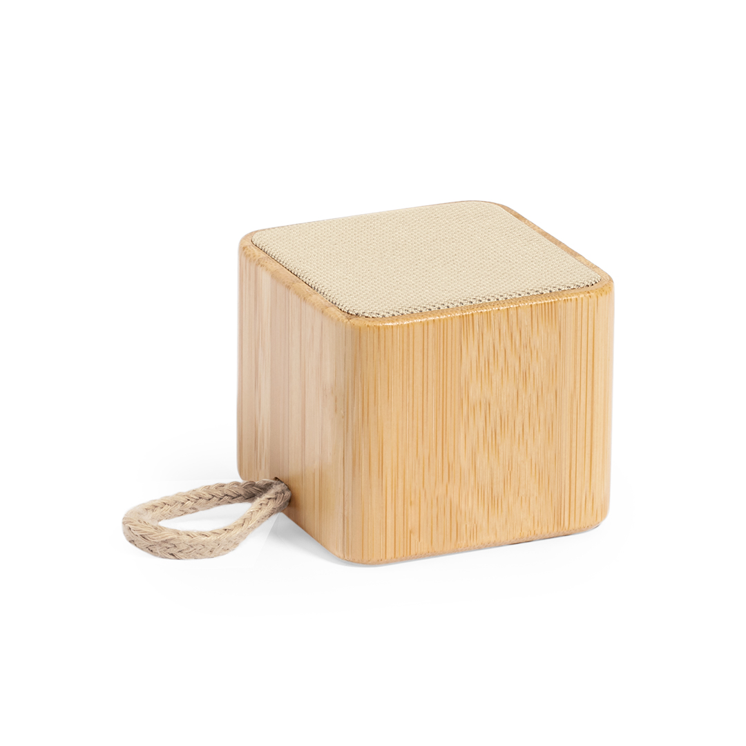 Altavoz Kiefer bambú algodón con asa natural - Tecnología - Regalo Promocional Personalizado - imagen 4