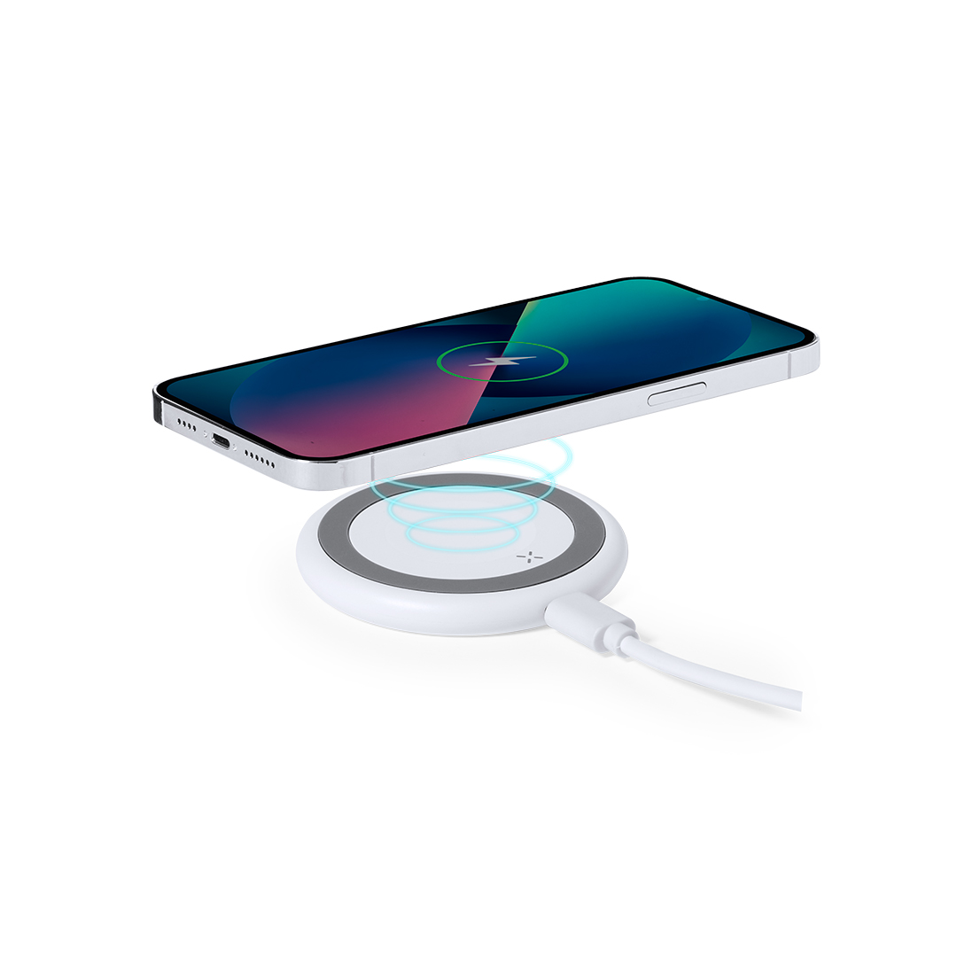 Cargador personalizado Joyce inalámbrico 15W circular multidispositivo - Tecnología - Regalo Promocional Personalizado - vista alternativa