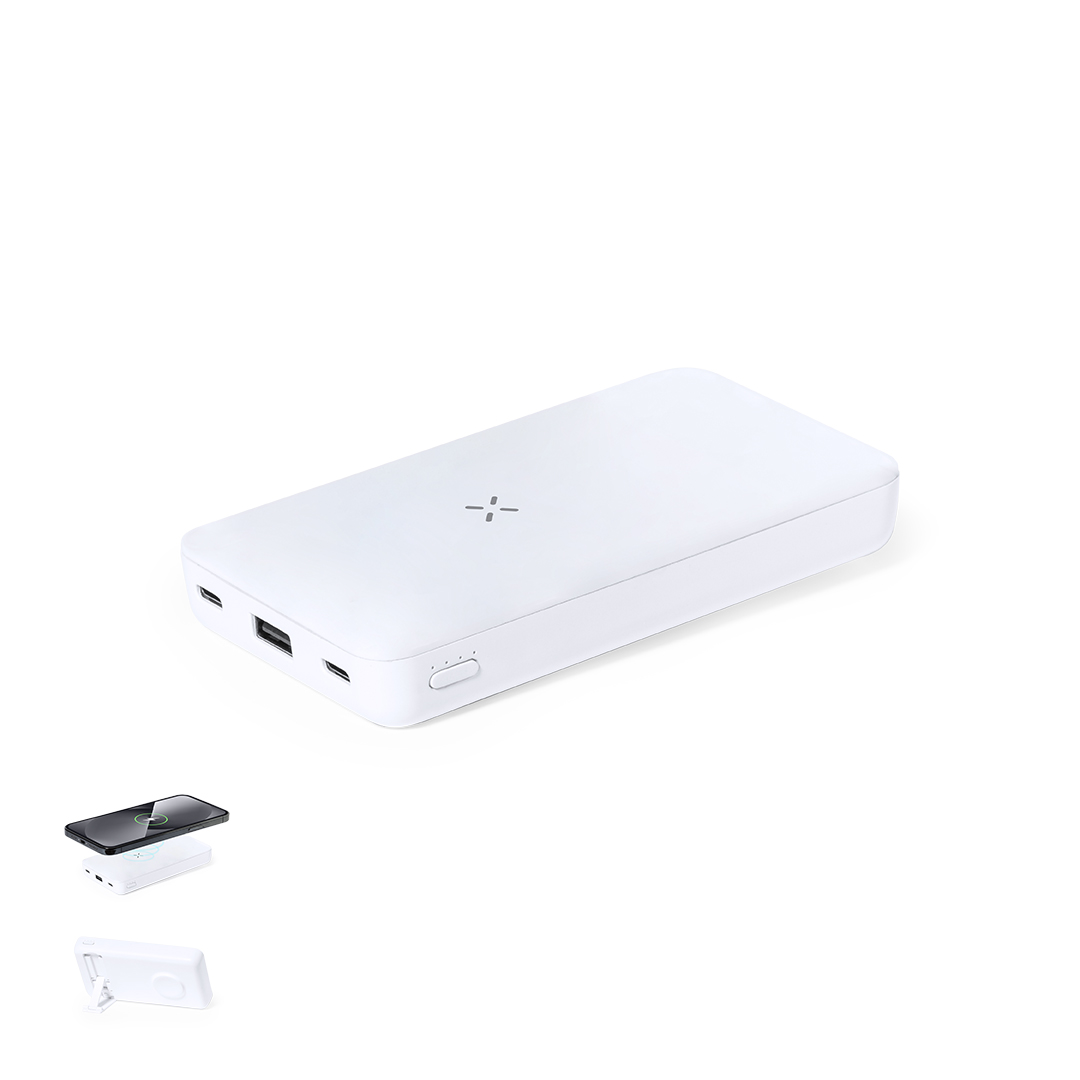 Power Bank personalizada Barry de 5000mAh carga inalámbrica 15W soporte - Tecnología - Regalo Promocional Personalizado