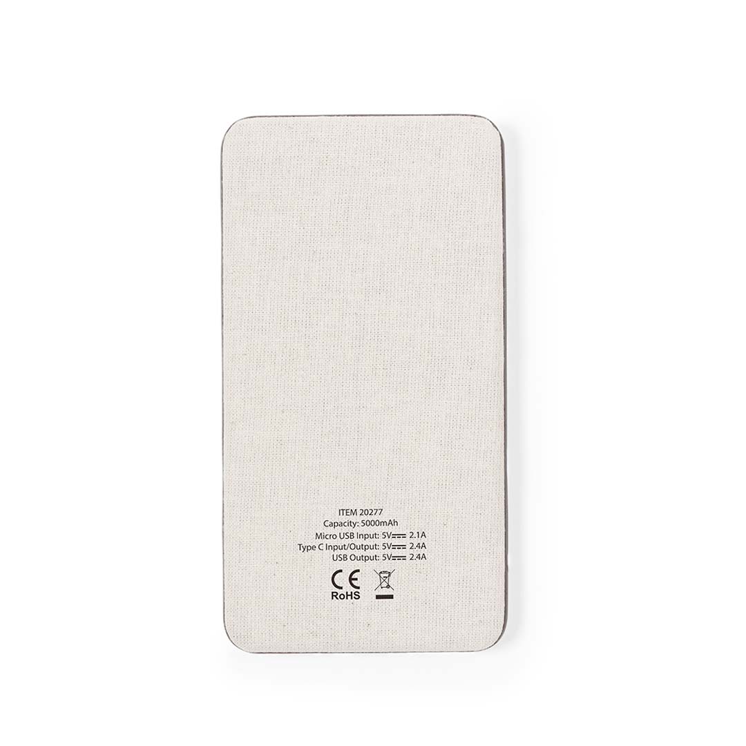 Power Bank personalizada Mayer de fibra de café y algodón reciclado de 5000mAh - Tecnología - Regalo Promocional Personalizado - imagen 3
