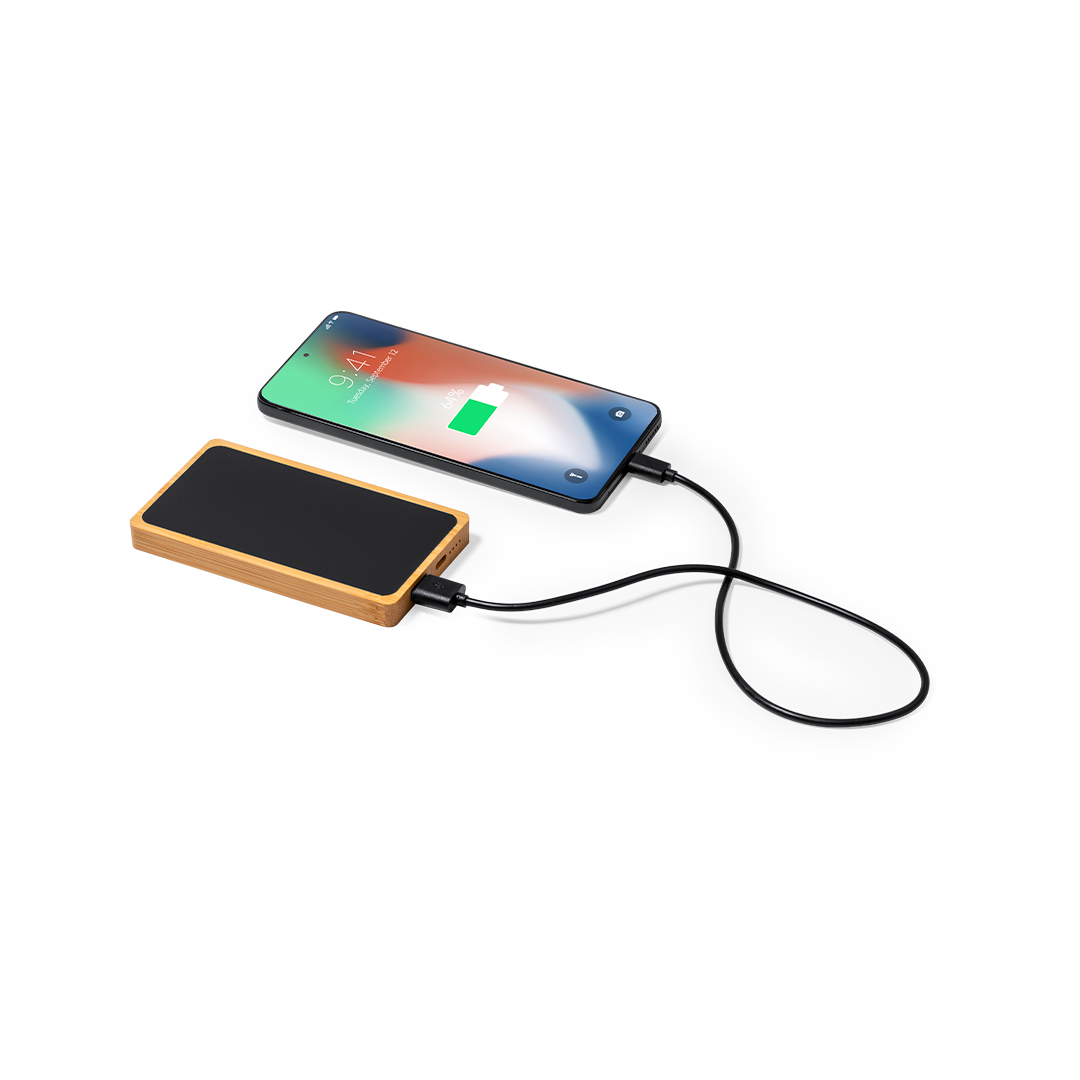 Power Bank personalizada Koby de bambú con iluminación LED de 5000mAh - Tecnología - Regalo Promocional Personalizado - vista alternativa