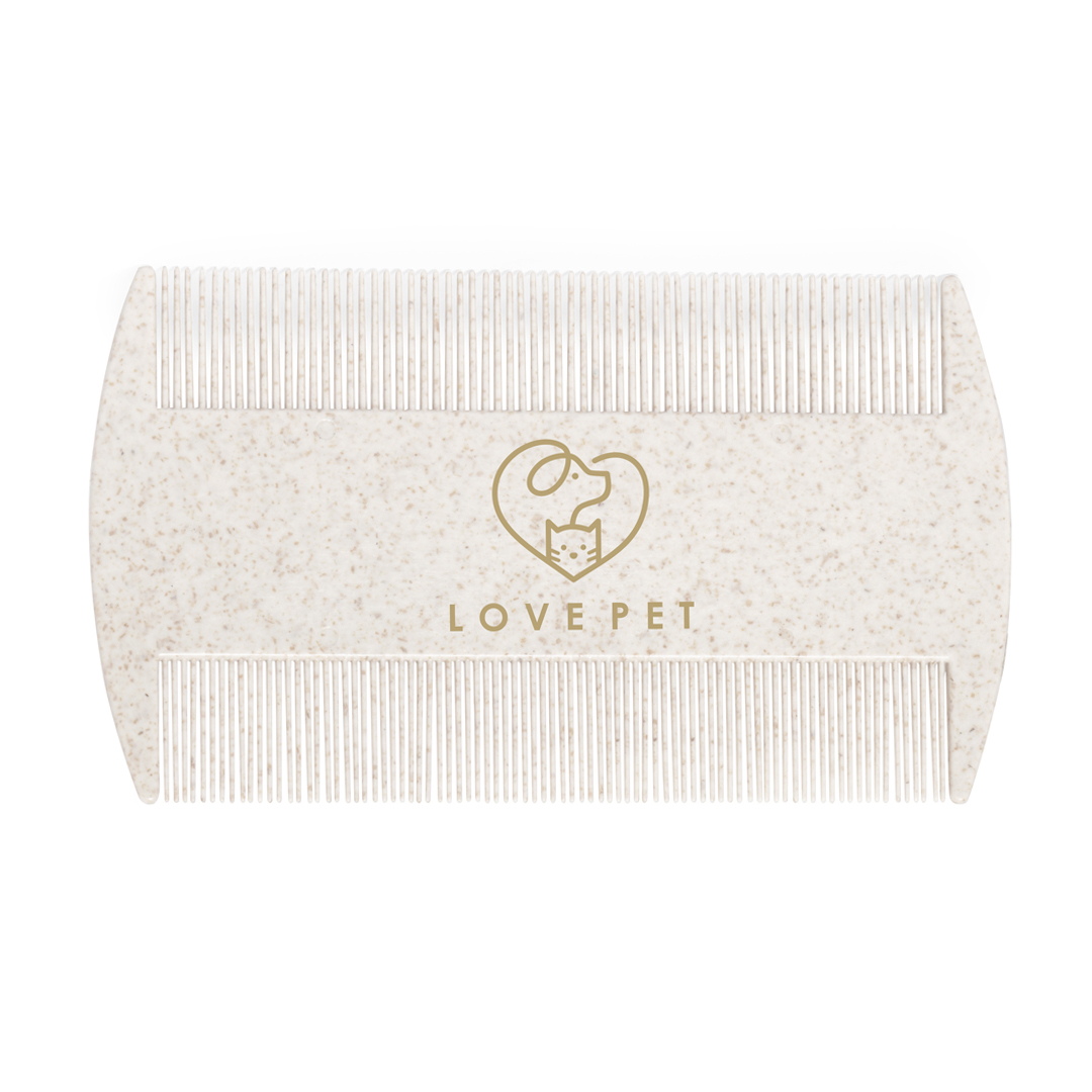 Peine de mascotas personalizado Vandyt de caña de trigo