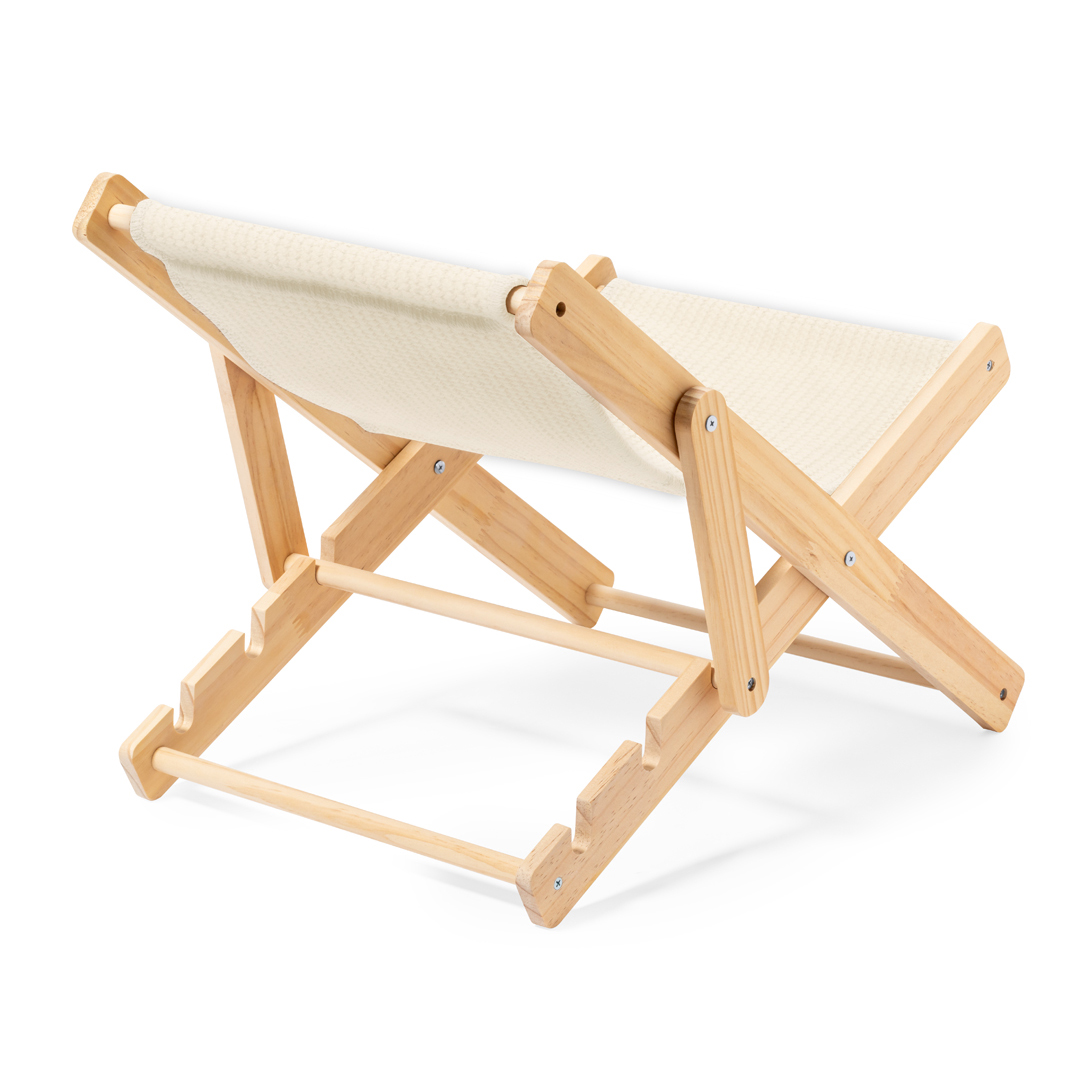 Silla para mascostas personalizada Diny de madera con canvas confortable - Verano - Regalo Promocional Personalizado - imagen 3