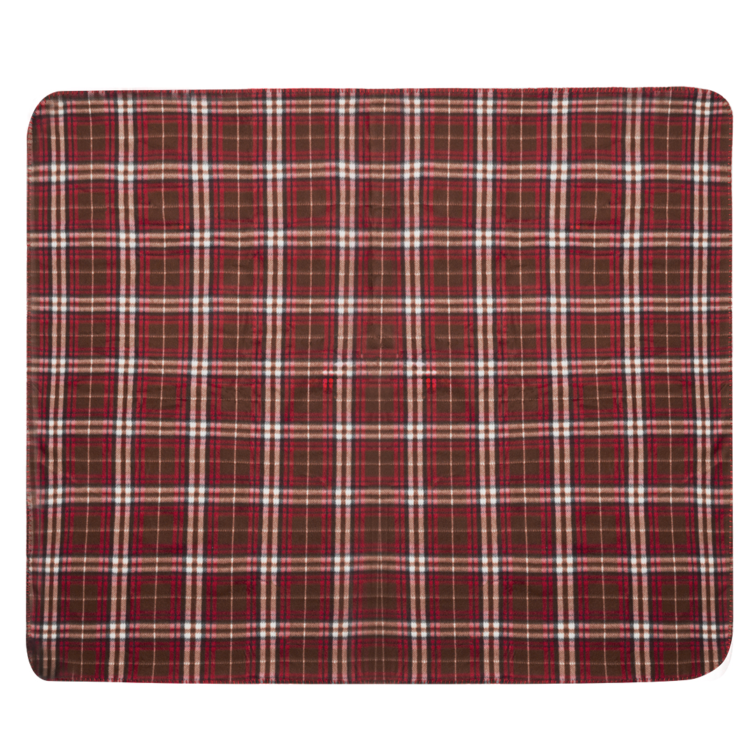 Manta personalizada Barzagli de poliéster RPET tartán 120x150cm