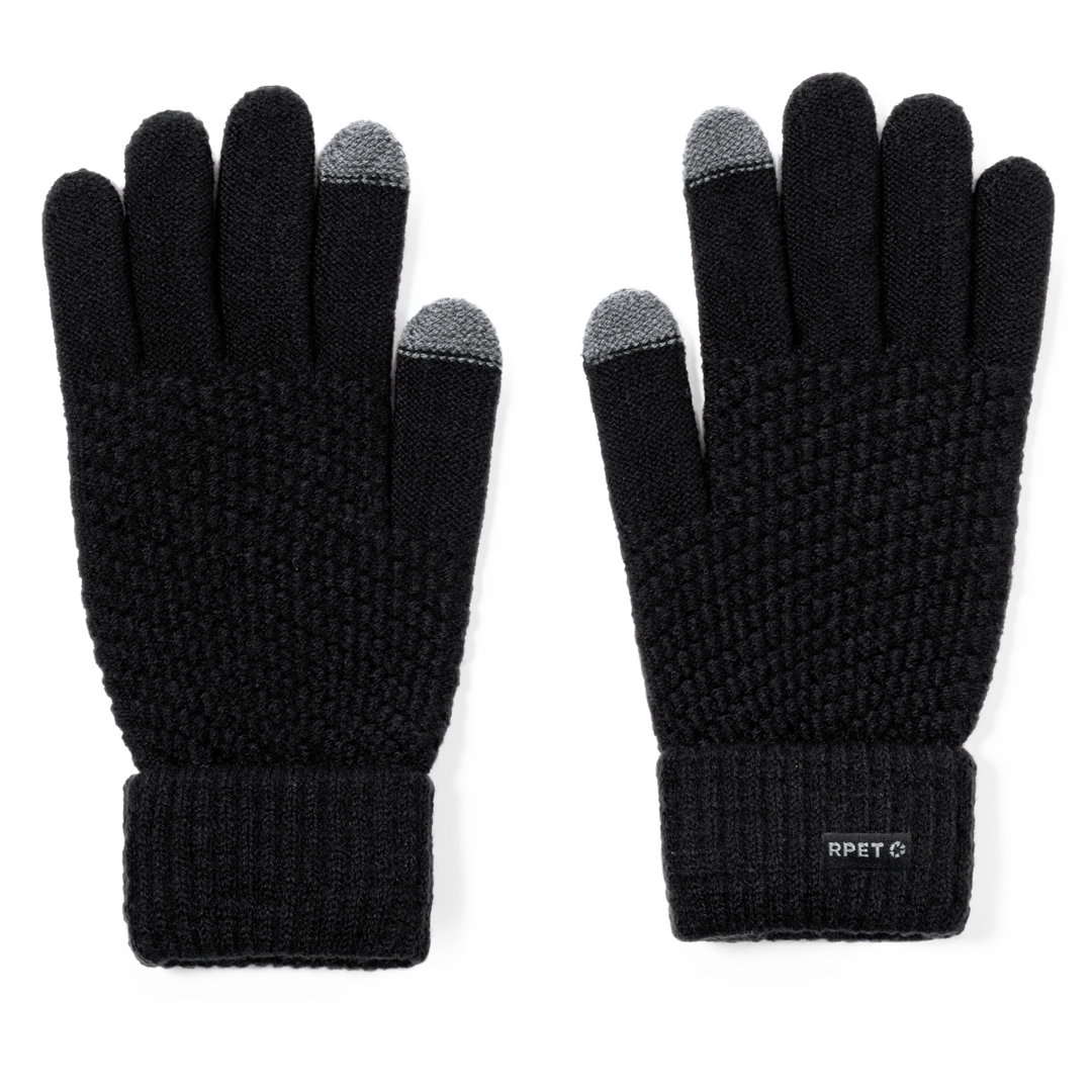 Guante táctil personalizado Demsey de poliéster RPET con función en dos dedos - Ropa y accesorios - Regalo Promocional Personalizado - vista alternativa