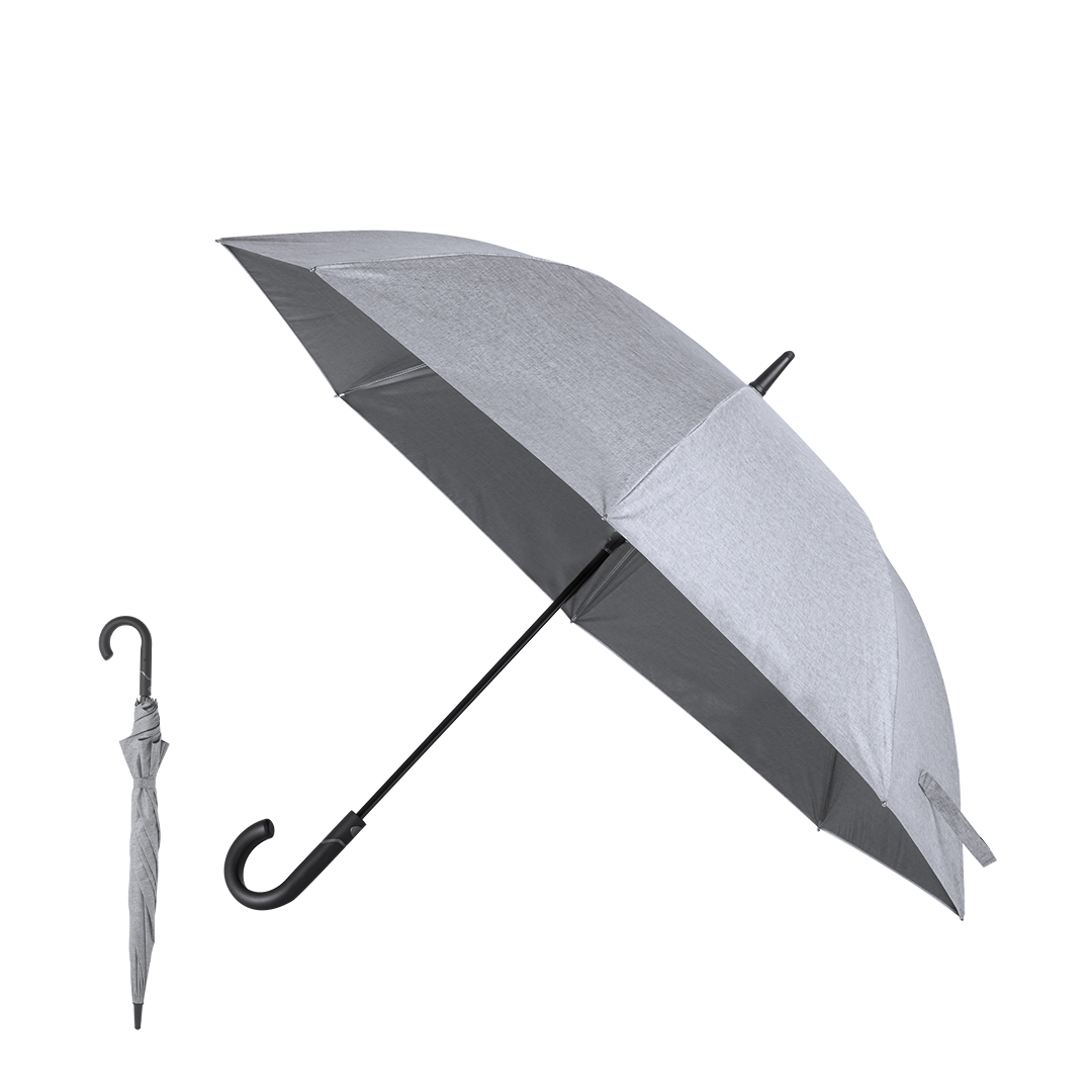 Paraguas personalizado Dewey de alta calidad gris jaspeado - Paraguas personalizados - Regalo Promocional Personalizado