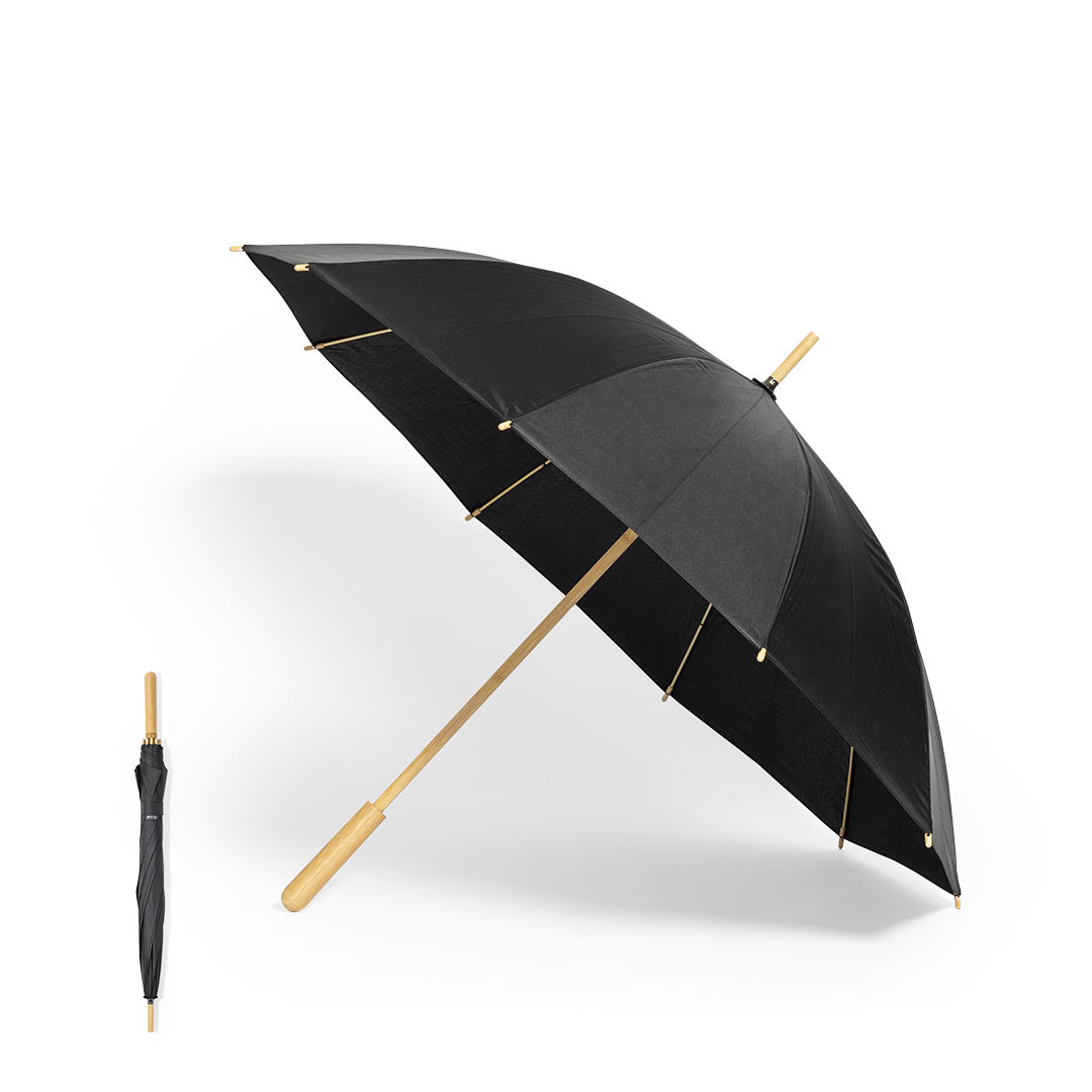 Paraguas grande personalizado Gotley de RPET con bambú - Paraguas personalizados - Regalo Promocional Personalizado