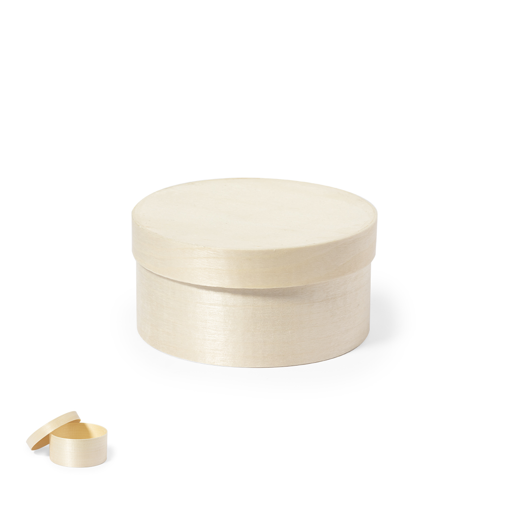 Caja de presentación personalizada Abedi redonda de madera - Packaging - Cajas - Regalo Promocional Personalizado