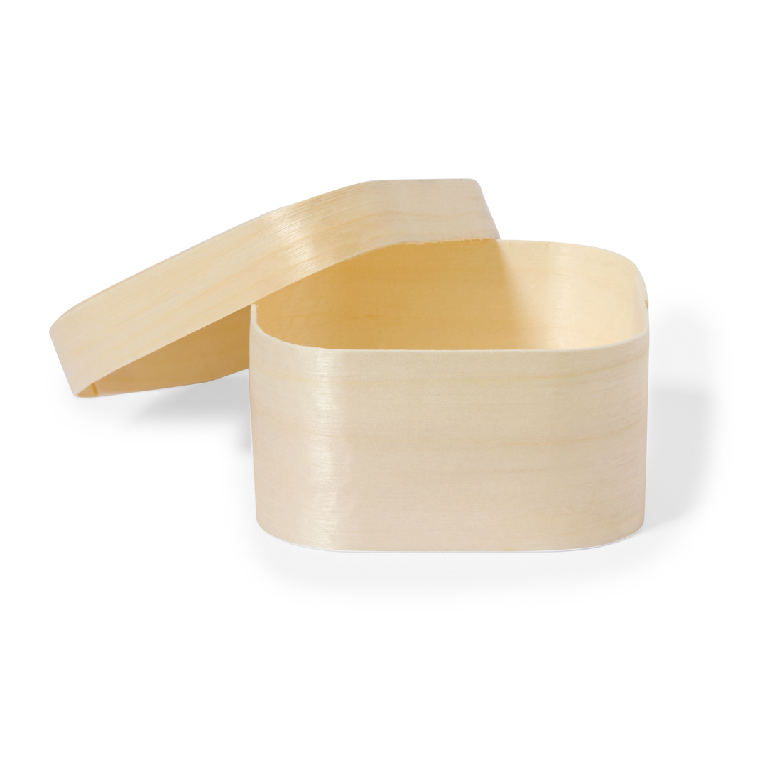 Caja de presentación personalizada Bexer cuadrada de madera natural - Packaging - Cajas - Regalo Promocional Personalizado - vista alternativa