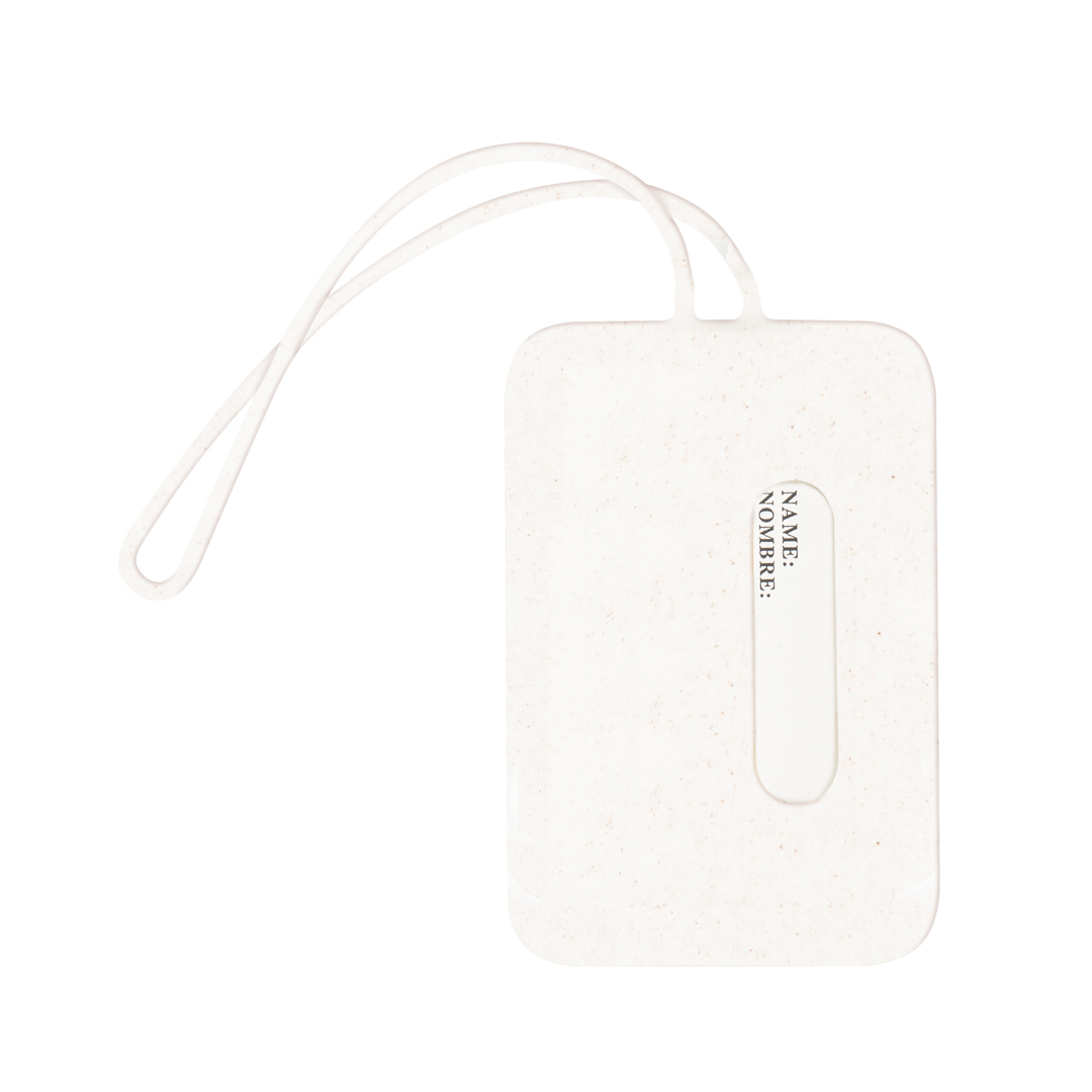 Identificador de maletas personalizado Holda de bambú con silicona veteada natural - Viaje - Regalo Promocional Personalizado - vista alternativa