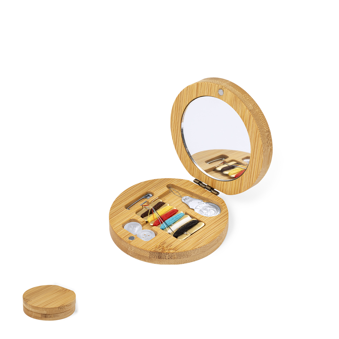 Set de costura personalizado Atriax de bambú con espejo magnético - Otros cuidado personal - Regalo Promocional Personalizado