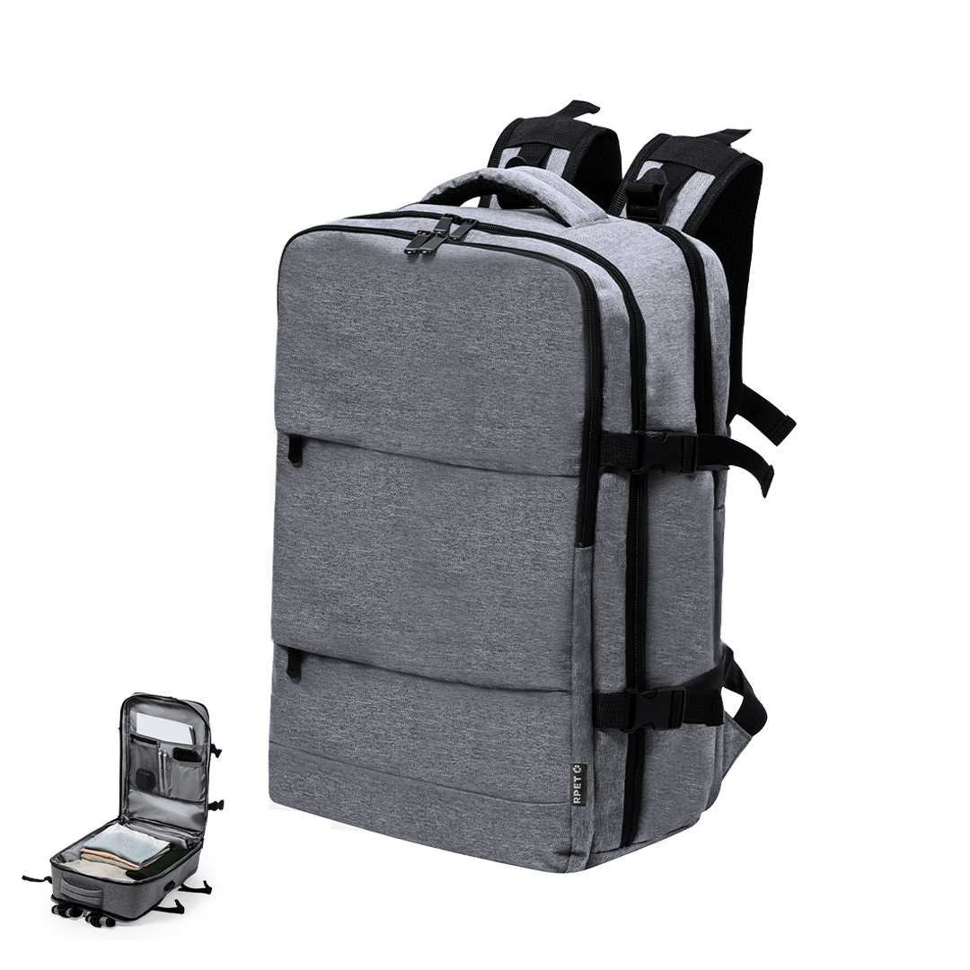 Mochila personalizada Myriax multifunción de RPET 300D con bolsillo antirrobo - Mochilas personalizadas - Regalo Promocional Personalizado
