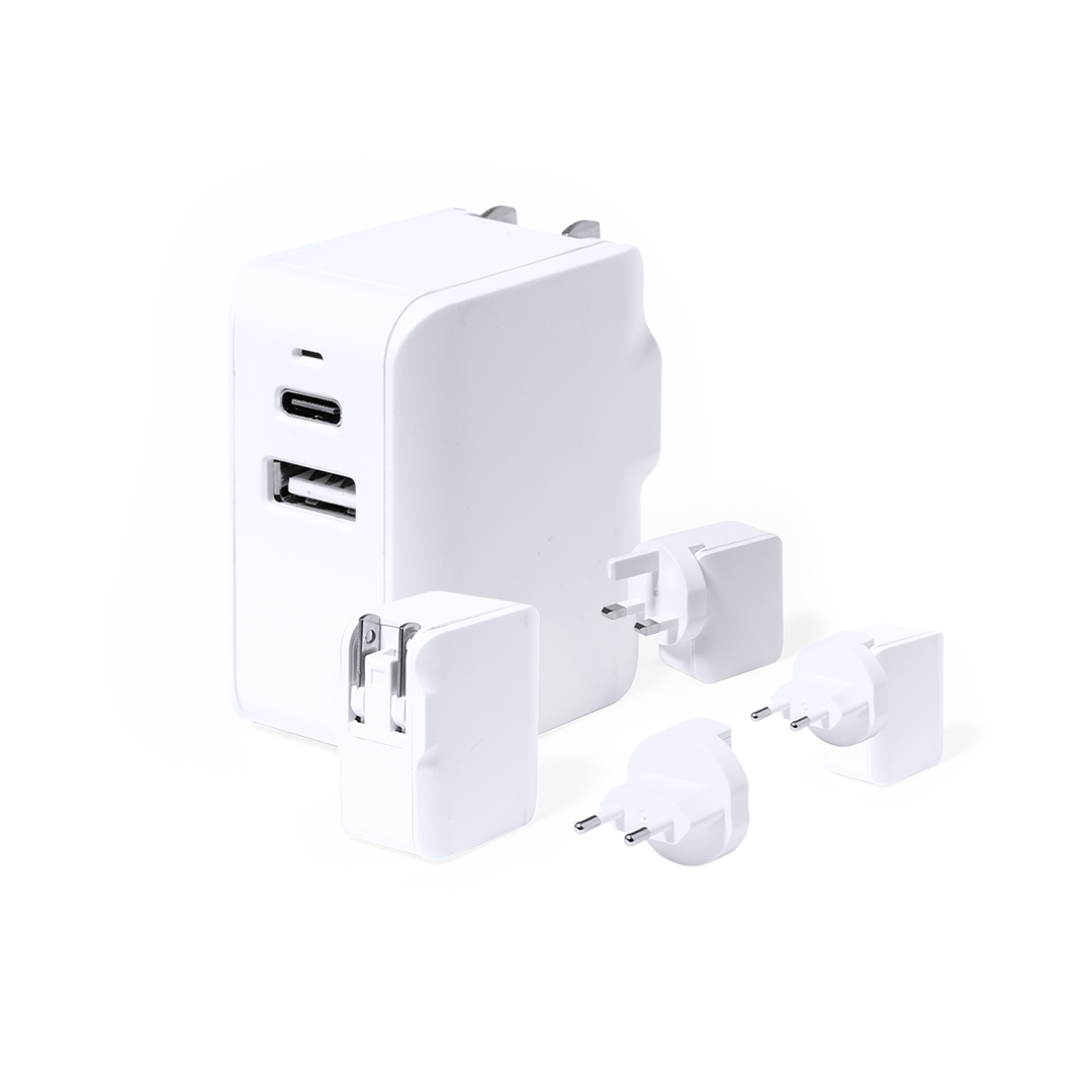 Adaptador Enchufes Vlind con diseño compacto. - Viaje - Regalo Promocional Personalizado