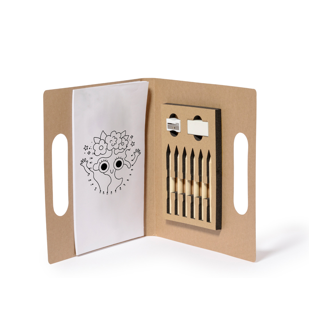 Set personalizado Clumber para colorear de cartón reciclado - Niños y Juegos - Regalo Promocional Personalizado - imagen 3