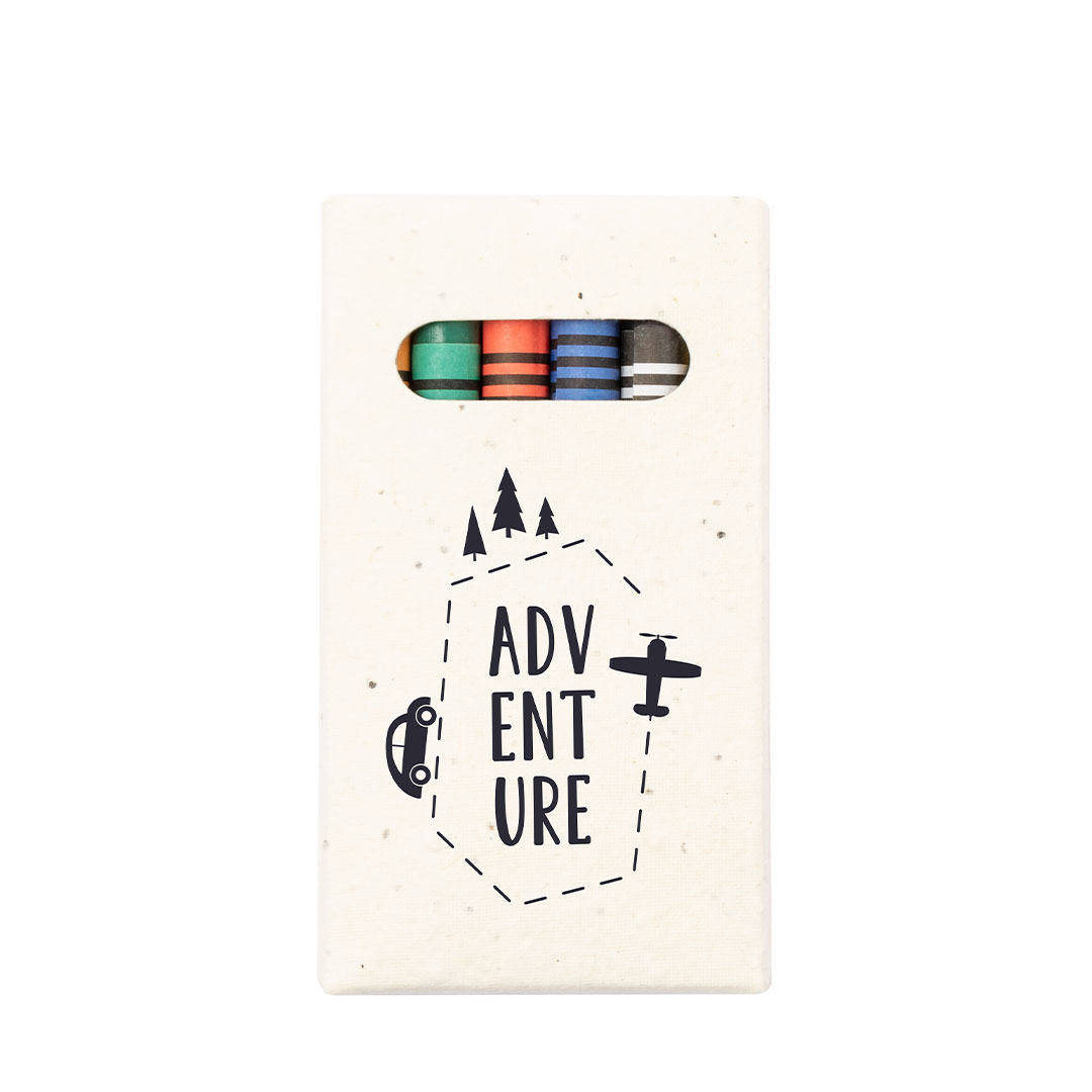 Caja de ceras personalizada Fyser con semillas plantables - Niños y Juegos - Regalo Promocional Personalizado - vista alternativa