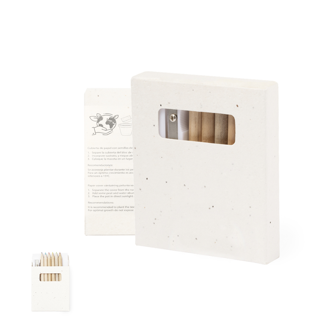 Set lápices personalizado Elaris y caja plantable - Niños y Juegos - Regalo Promocional Personalizado