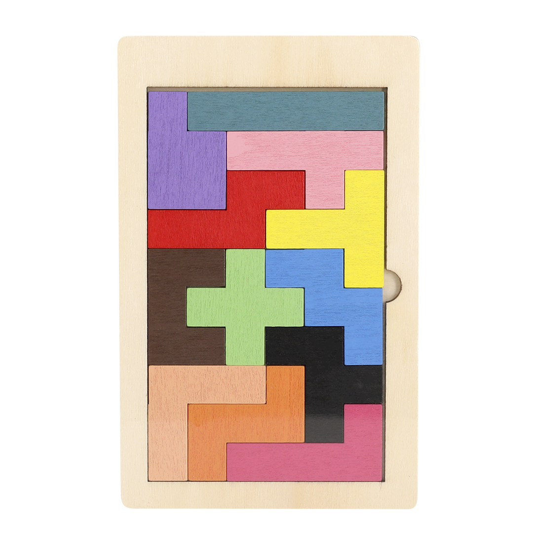 Juego de habilidad personalizado Brodix poligonal de madera con 12 piezas colores