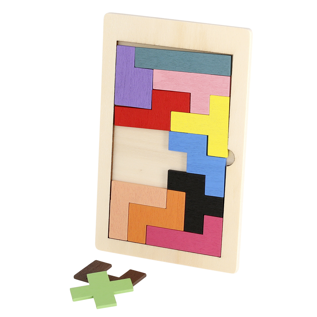 Juego de habilidad personalizado Brodix poligonal de madera con 12 piezas colores - Niños y Juegos - Regalo Promocional Personalizado - vista alternativa
