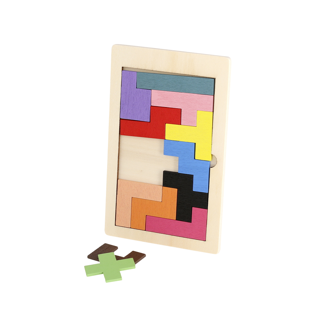 Juego de habilidad personalizado Brodix poligonal de madera con 12 piezas colores - Niños y Juegos - Regalo Promocional Personalizado