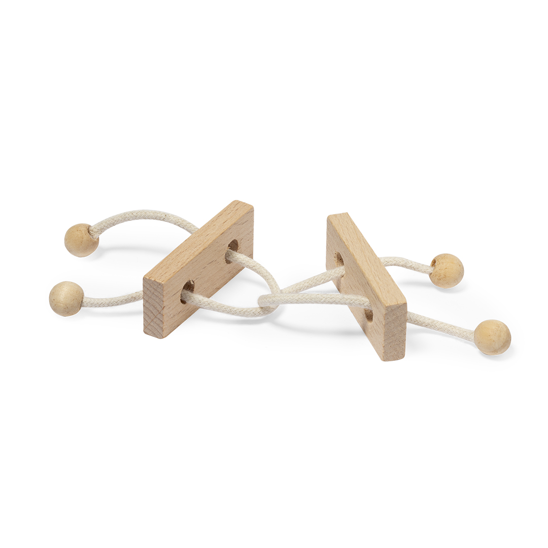 Juego de habilidad personalizado Griffon de madera con 2 piezas y cordón - Niños y Juegos - Regalo Promocional Personalizado - vista alternativa