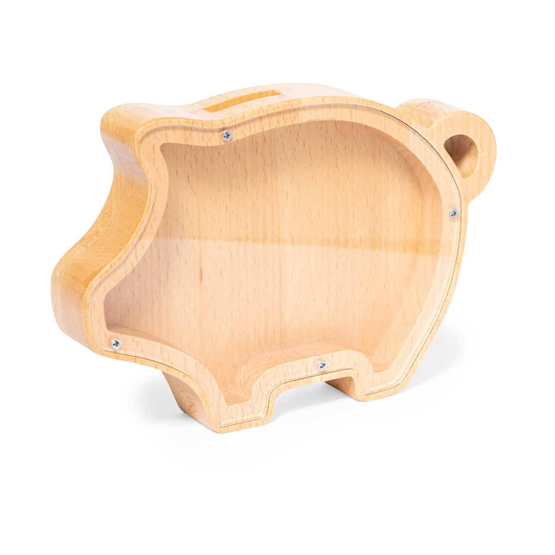 Hucha personalizada Jasara cerdito con ventana de metacrilato transparente - Niños y Juegos - Regalo Promocional Personalizado - imagen 4