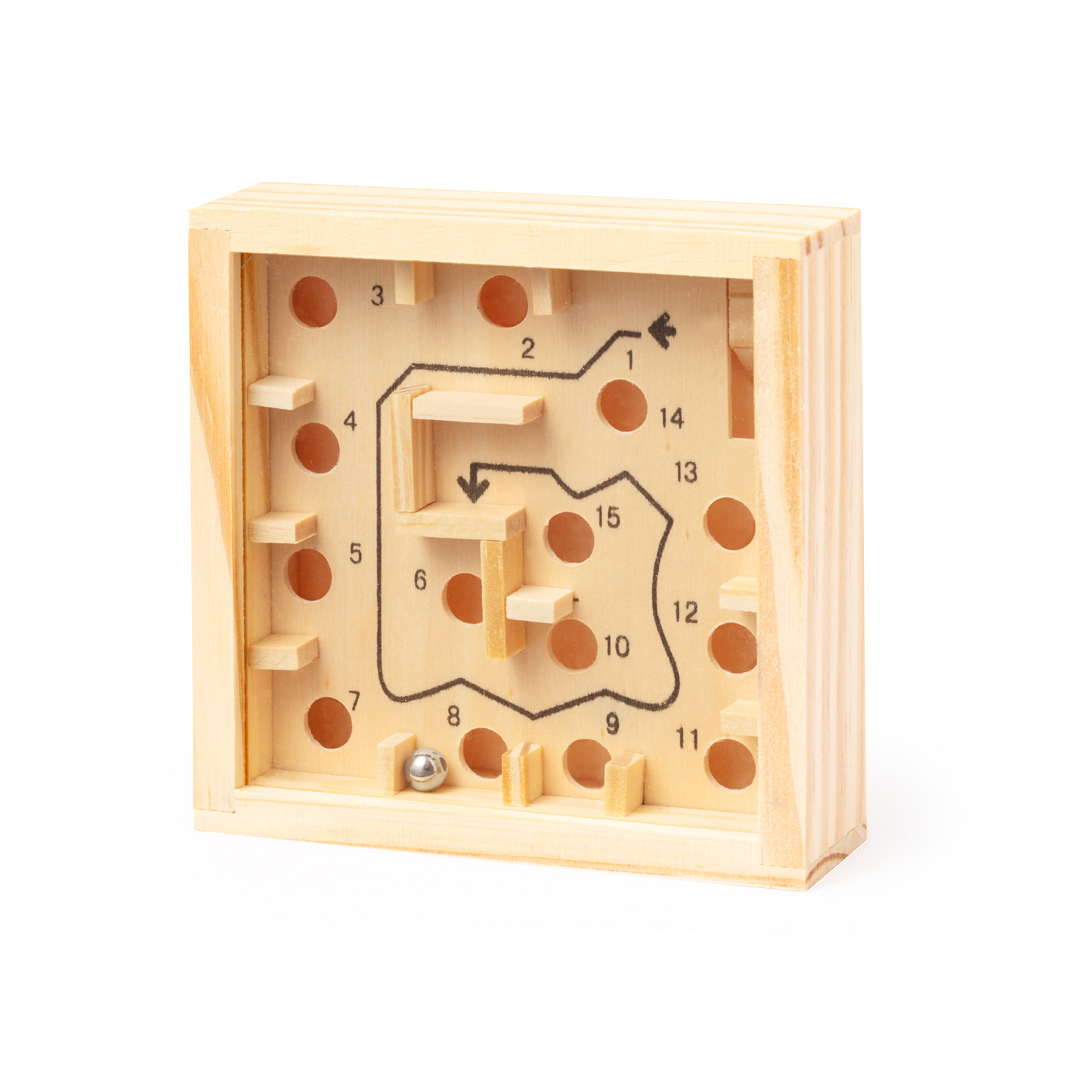 Juego de habilidad personalizado Bucher laberinto de madera con 15 obstáculos - Niños y Juegos - Regalo Promocional Personalizado - vista alternativa