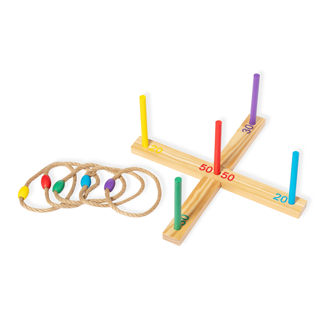 Juego personalizado Madis puntería de madera con aros de cuerda - Niños y Juegos - Regalo Promocional Personalizado - vista alternativa