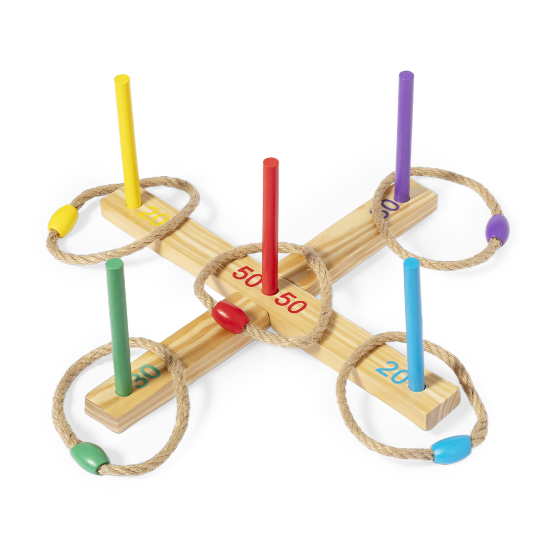 Juego personalizado Madis puntería de madera con aros de cuerda - Niños y Juegos - Regalo Promocional Personalizado