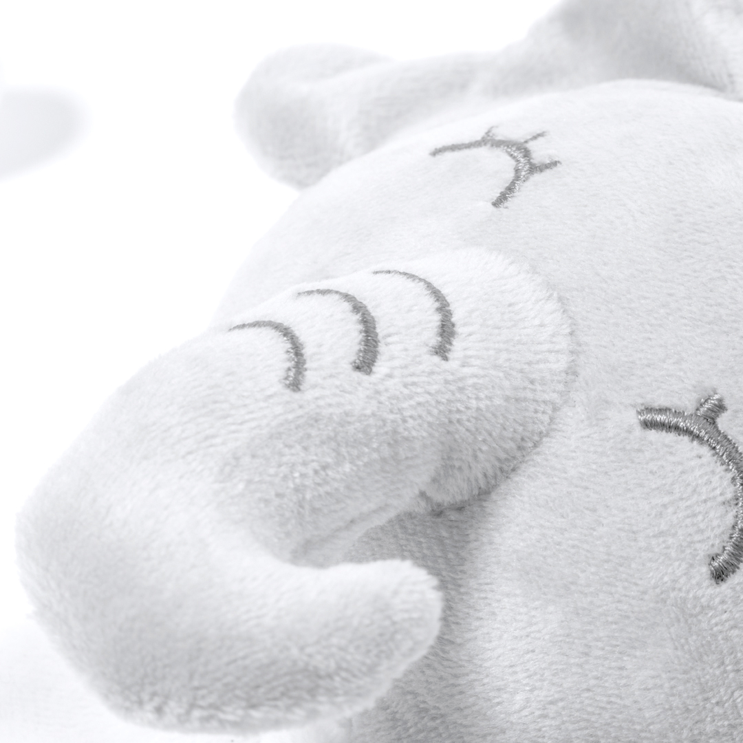 Doudou personalizado Marlin elefante blanco con nudos táctiles - Niños y Juegos - Regalo Promocional Personalizado - vista alternativa