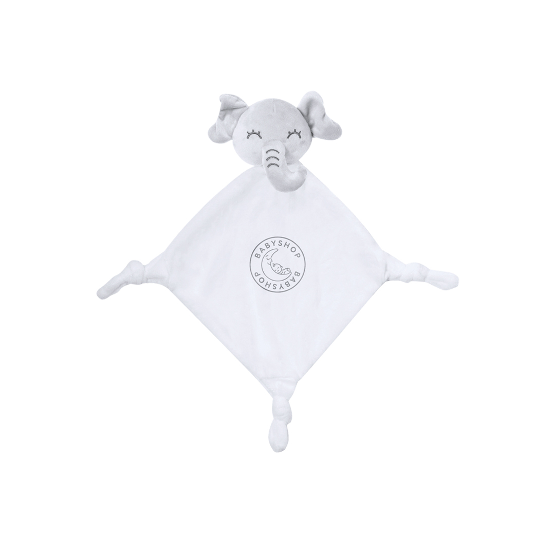Doudou personalizado Marlin elefante blanco con nudos táctiles - Niños y Juegos - Regalo Promocional Personalizado