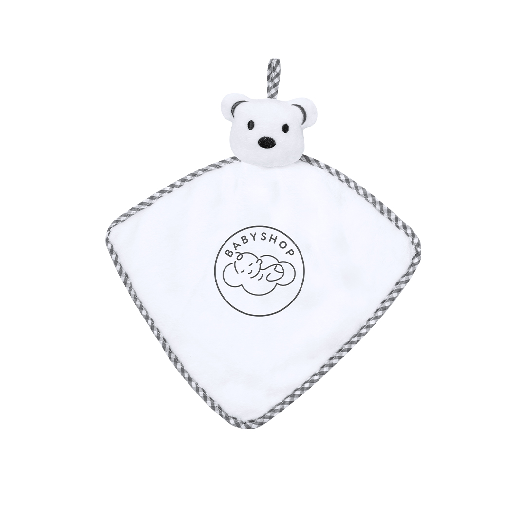 Doudou personalizado Turam osito blanco con asa transporte - Niños y Juegos - Regalo Promocional Personalizado