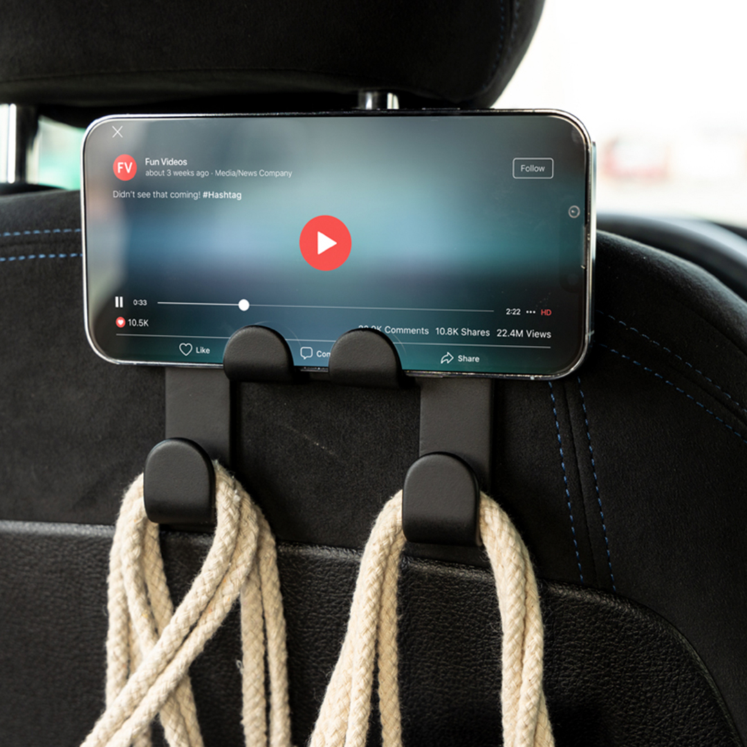 Soporte personalizado Dazler de ABS para reposacabezas con ganchos - Tecnología - Regalo Promocional Personalizado - vista alternativa