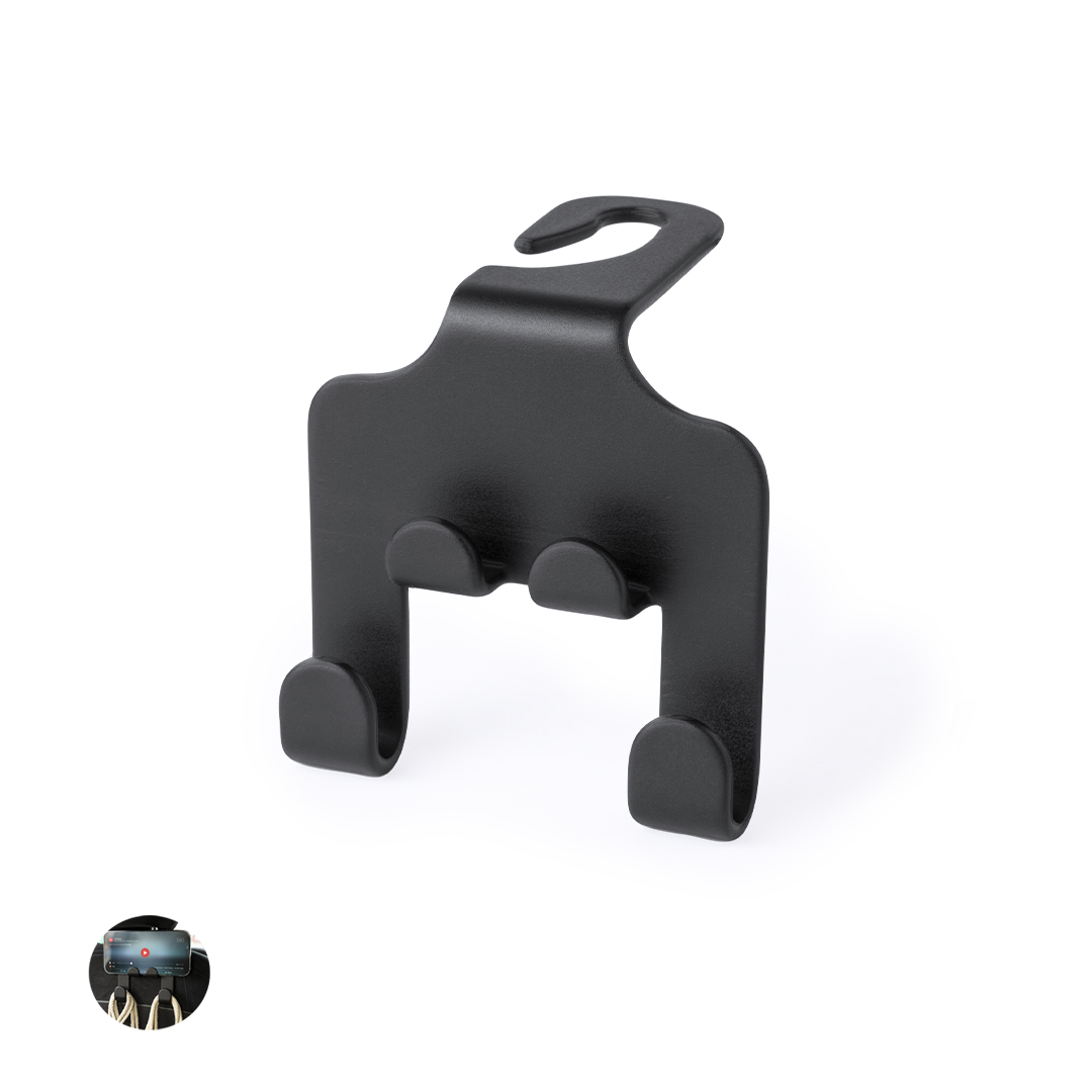 Soporte personalizado Dazler de ABS para reposacabezas con ganchos - Tecnología - Regalo Promocional Personalizado