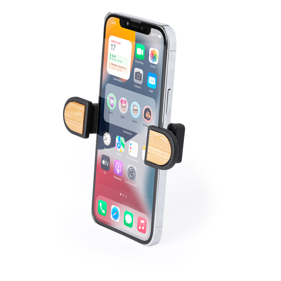 Soporte para smartphone personalizado Amiltox con bambú y rotación 360º - Tecnología - Regalo Promocional Personalizado - vista alternativa