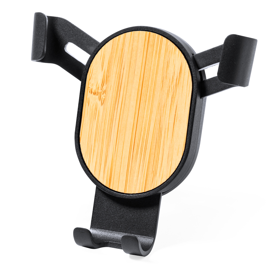 Soporte para smartphone personalizado Cultard XXL de bambú con rotación 360º