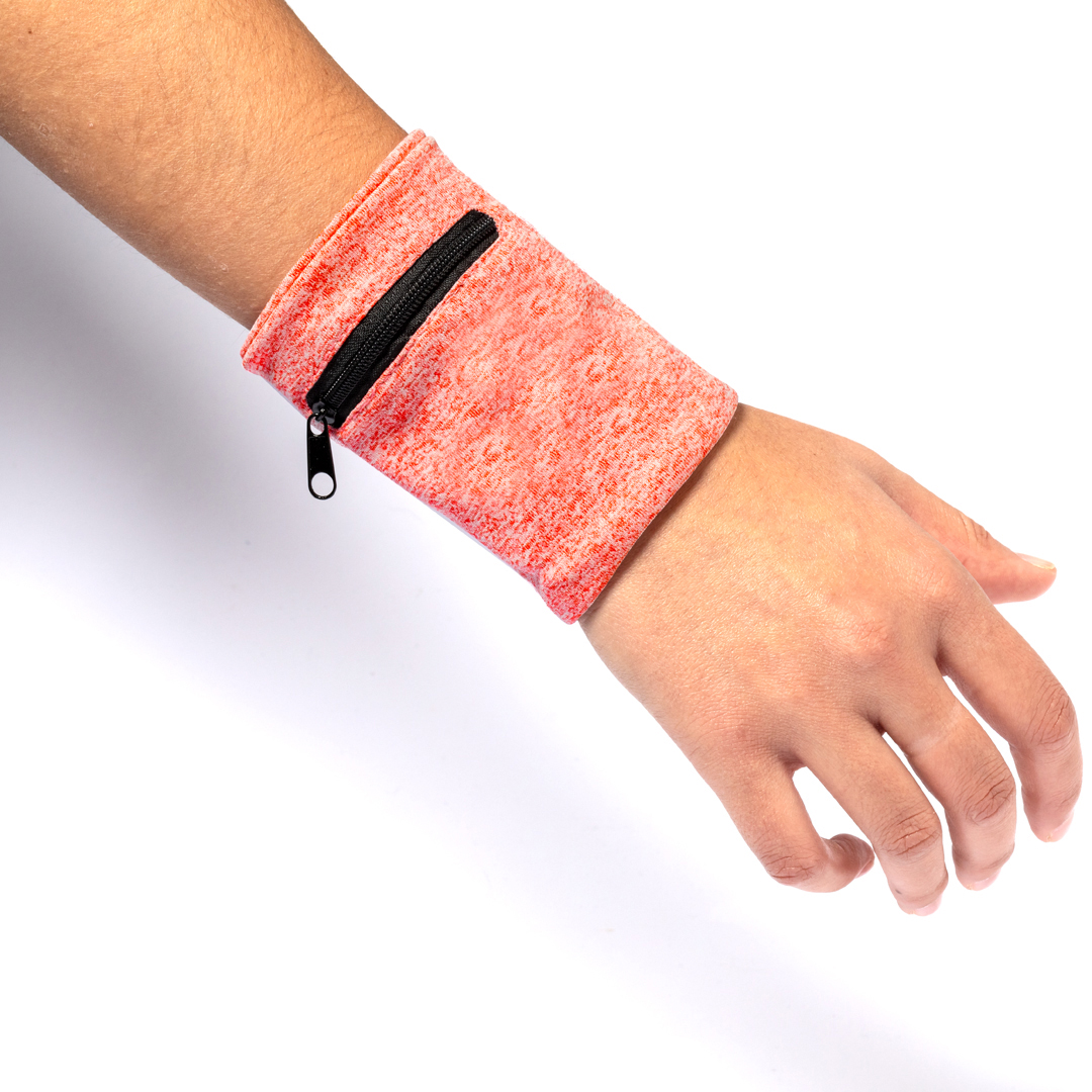 Muñequera personalizada Rolins de poliéster RPET con etiqueta distintiva - Deporte y aventura - Regalo Promocional Personalizado - vista alternativa