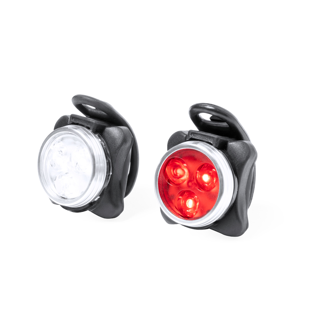 Set luces seguridad bici personalizado Remko recargable silicona ABS