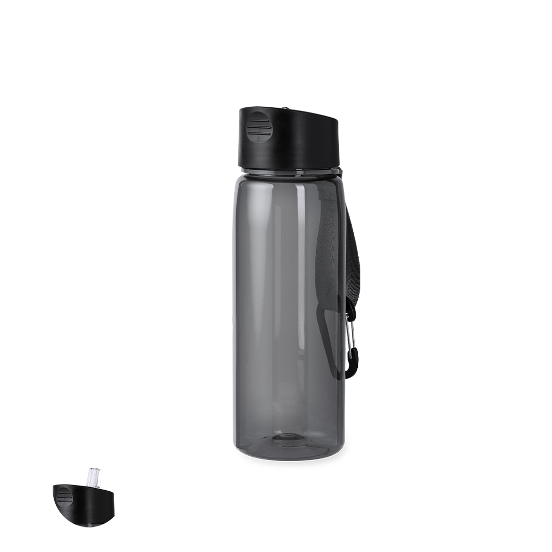 Bidón Alborez 800ml RPET transparente mosquetón - Tazas y botellas - Regalo Promocional Personalizado