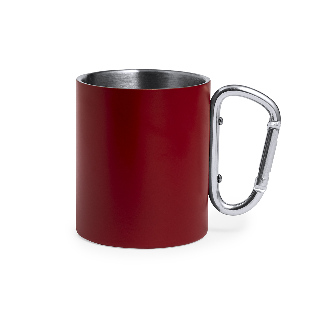 Taza de acero inox reciclado personalizada Lecrer de 300ml con asa mosquetón - Tazas y vasos personalizados - Regalo Promocional Personalizado - imagen 3