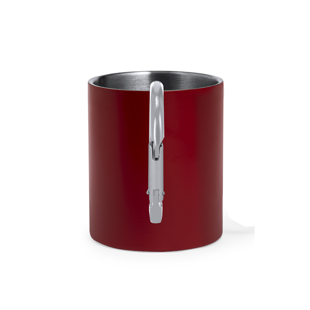 Taza de acero inox reciclado personalizada Lecrer de 300ml con asa mosquetón - Tazas y vasos personalizados - Regalo Promocional Personalizado - imagen 4