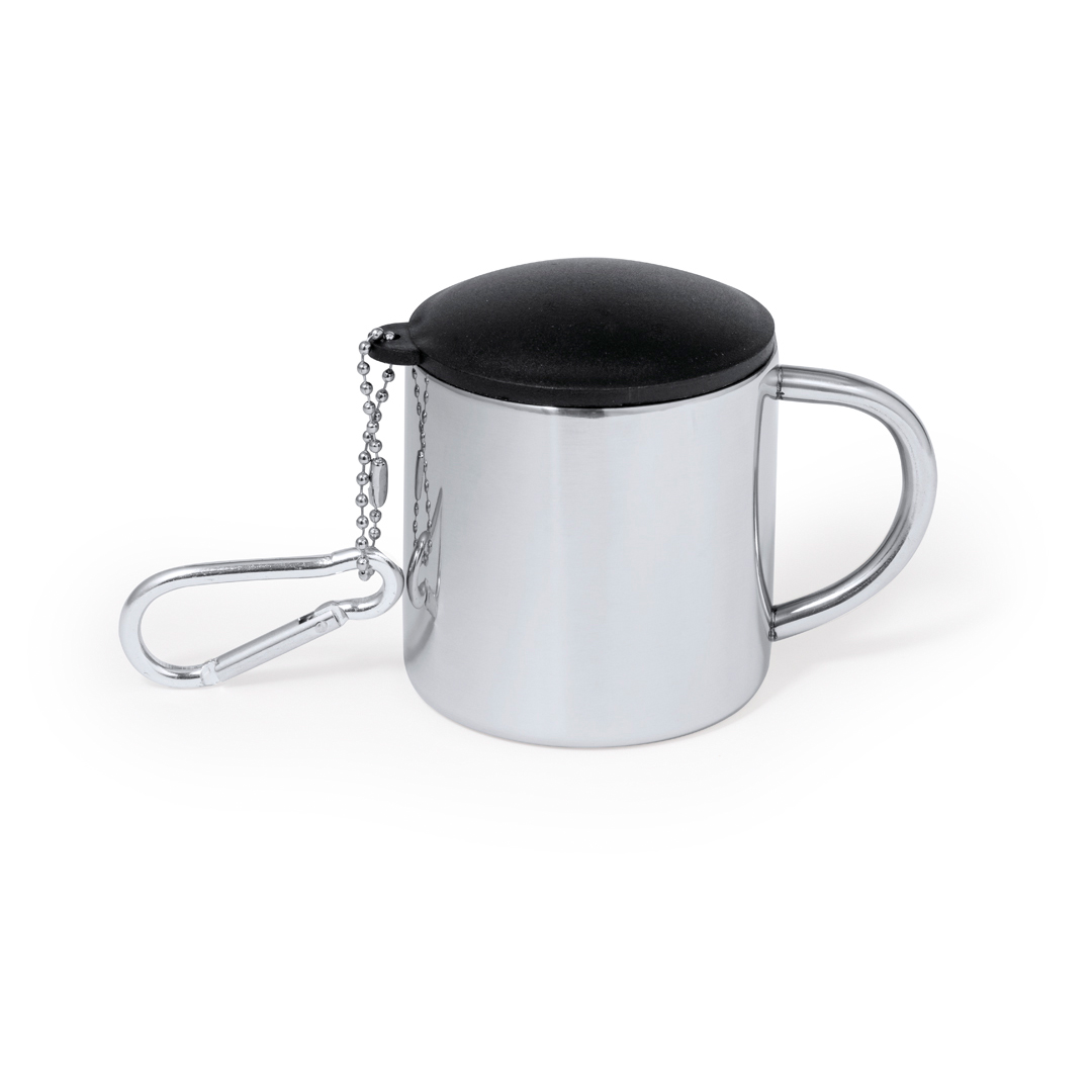 Taza de acero inox personalizada Melbour de 145ml con mosquetón - Tazas y vasos personalizados - Regalo Promocional Personalizado - vista alternativa