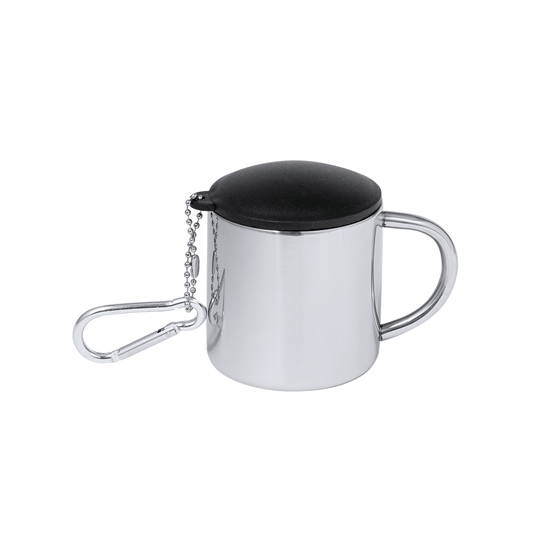 Taza de acero inox personalizada Melbour de 145ml con mosquetón - Tazas y vasos personalizados - Regalo Promocional Personalizado - imagen 3