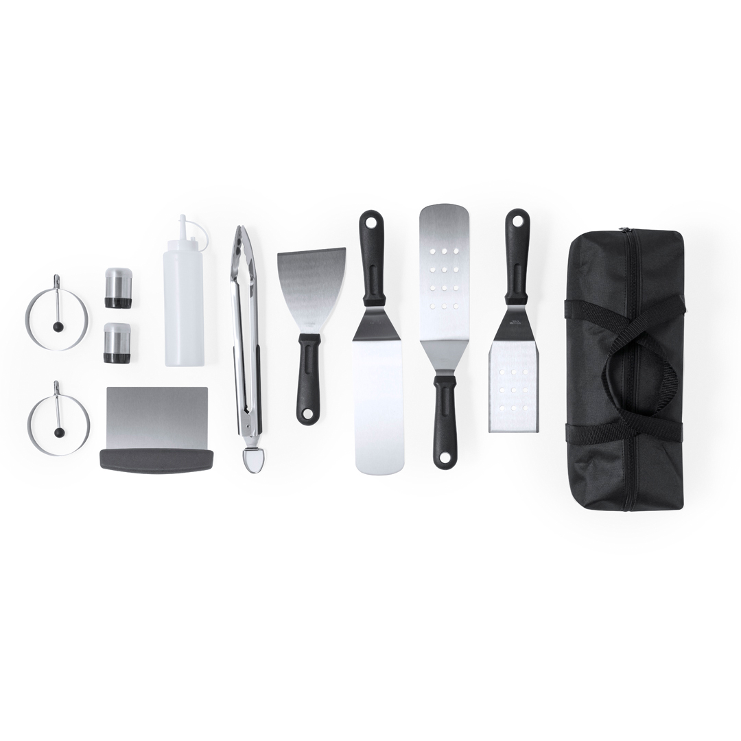 Set barbacoa personalizado Raiken de acero inox con 11 accesorios - Hogar - Regalo Promocional Personalizado - imagen 3