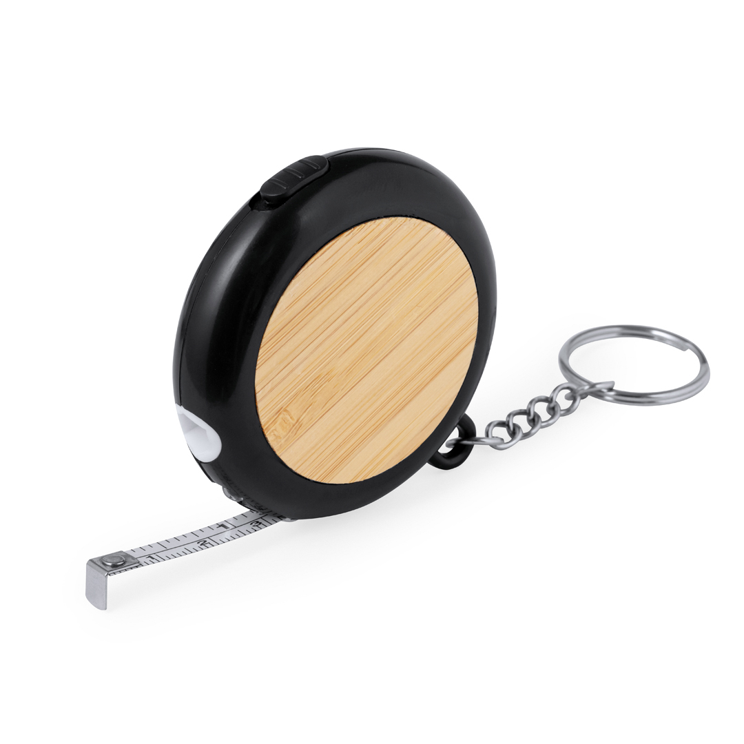 Flexómetro multiherramienta personalizado Wilco de bambú con LED