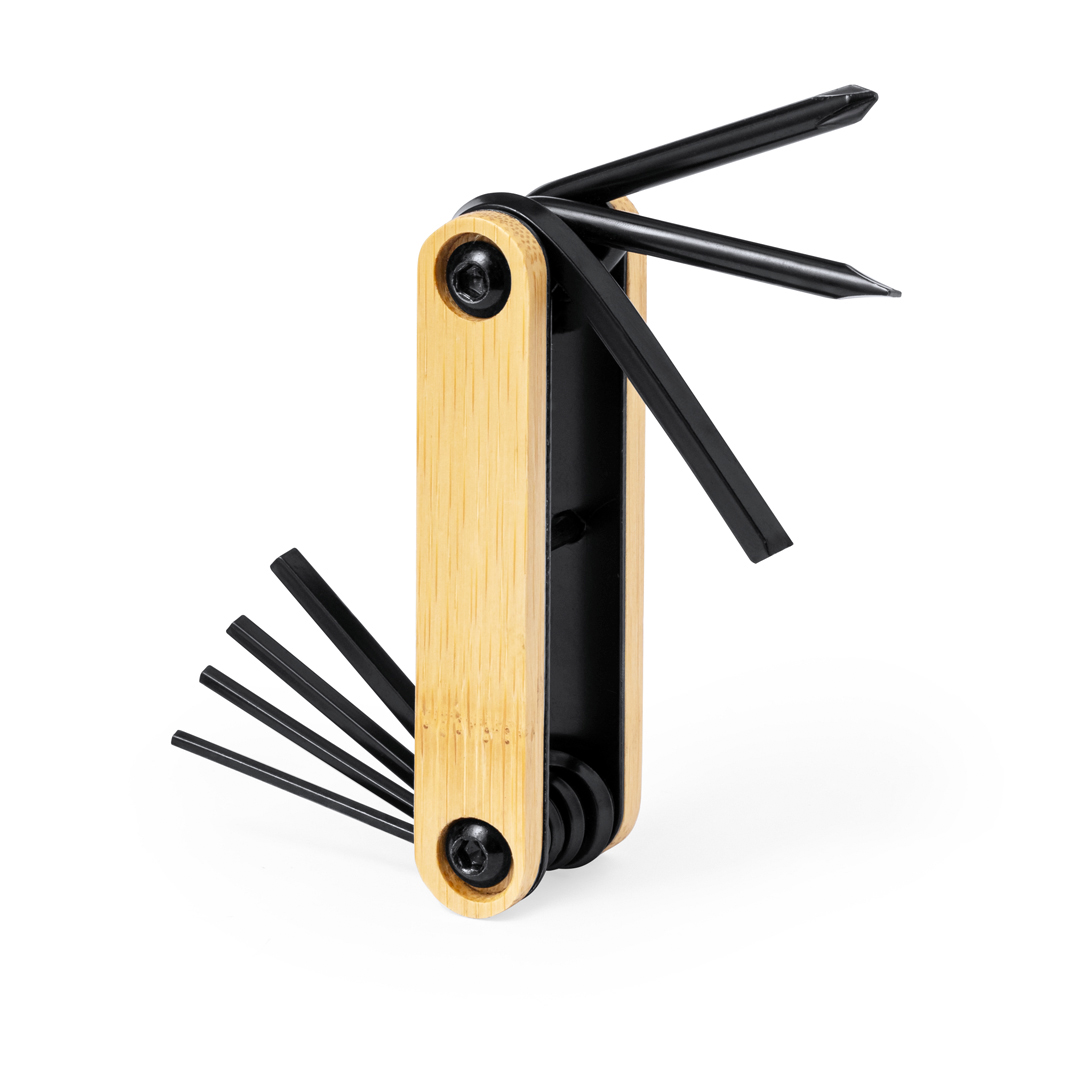 Multiherramienta personalizada Ruselton de acero carbono con carcasa bambú - Multiherramientas - Regalo Promocional Personalizado - vista alternativa
