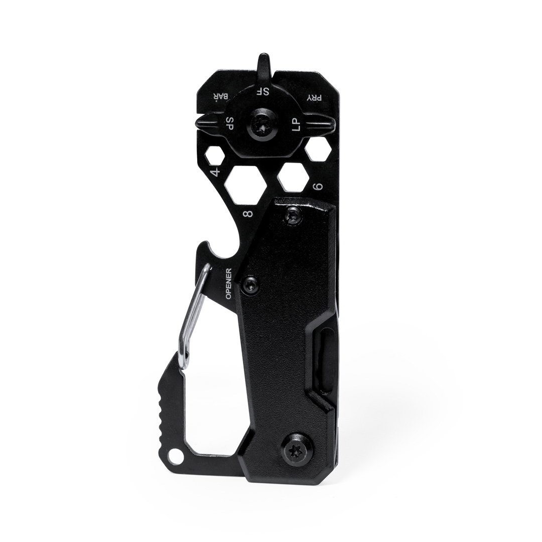 Multiherramienta personalizada Valixia de aluminio y acero inox