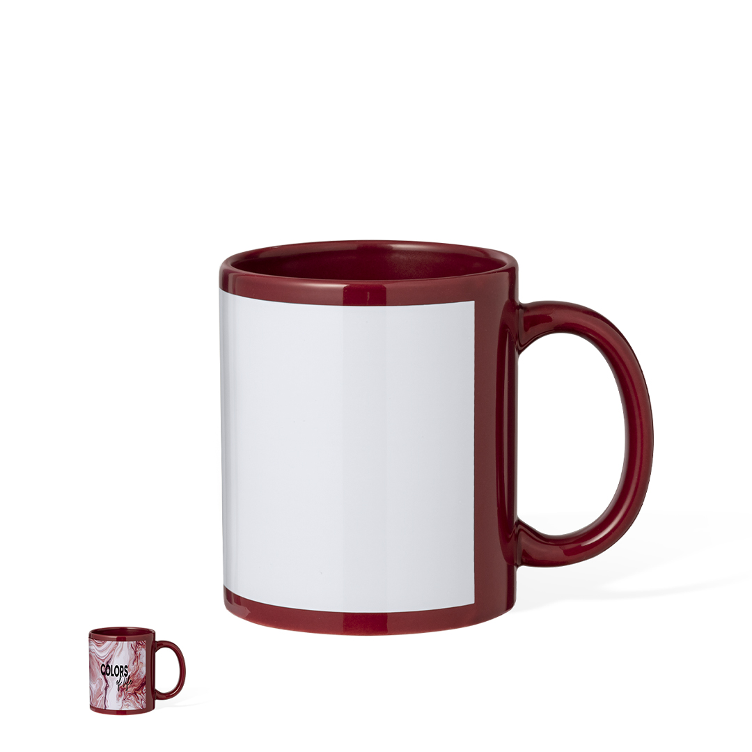 Taza sublimación personalizada Orchix de cerámica de 350ml con zona especial - Tazas y vasos personalizados - Regalo Promocional Personalizado
