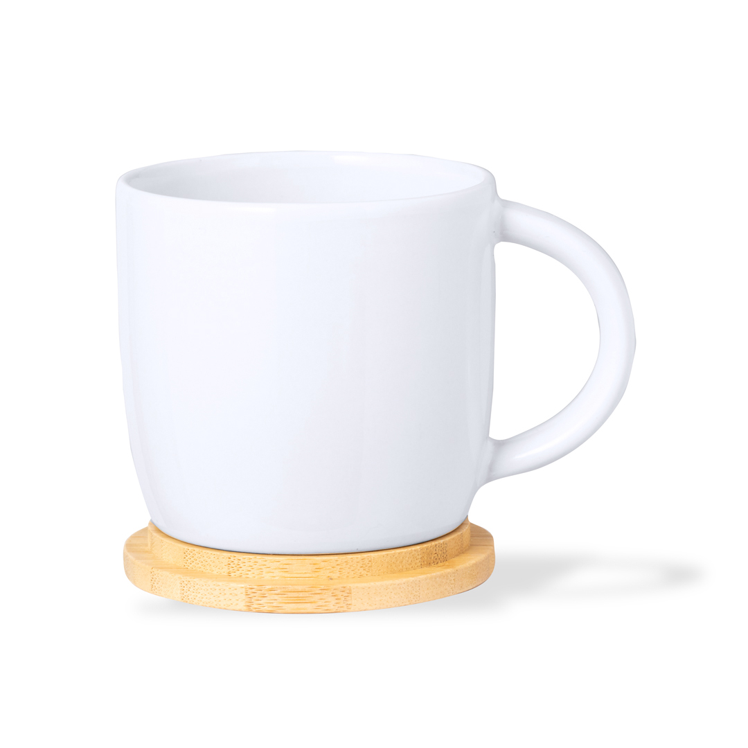 Taza de cerámica con bambú personalizada Zenara bifuncional de 350ml - Tazas y vasos personalizados - Regalo Promocional Personalizado - imagen 3